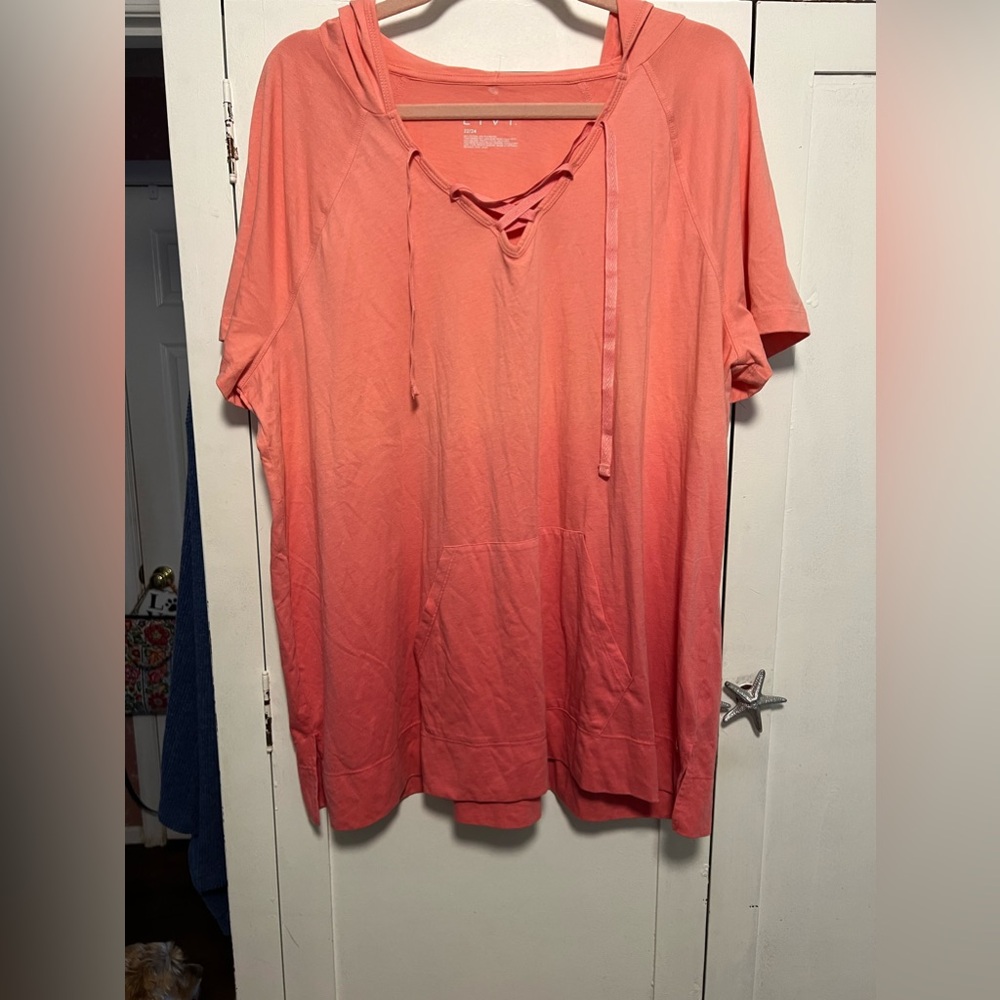 Orange hoodie tee 2x